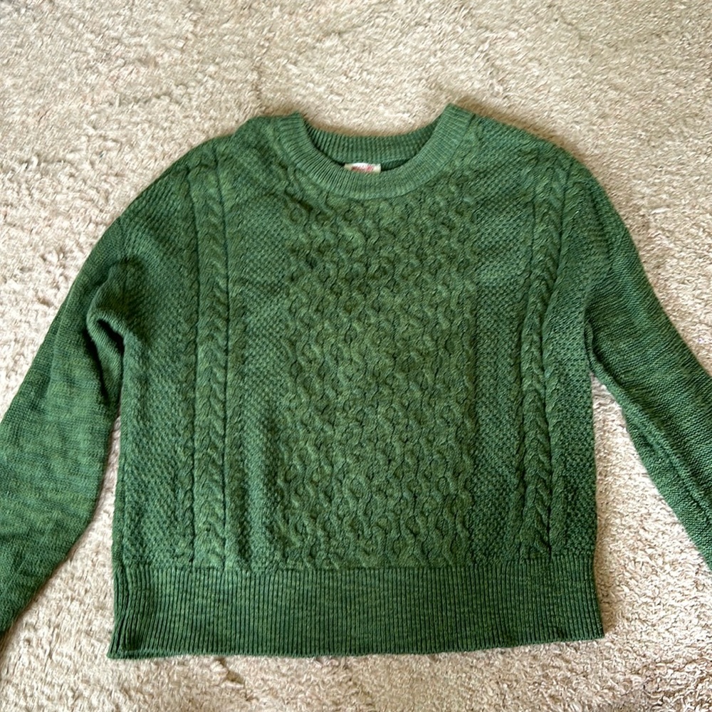 Cropped Green Sweater